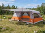 Family Tent with Roof Grey and Orange 420 x 305 x 200 cm 42028499