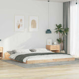 Bed Frame Brown 200 x 220 cm Solid Pine Wood 873382
