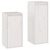 TV Cabinets 2 pcs White Solid Wood Pine 3100155