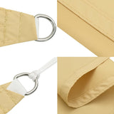 Sun Shade Sail Sand 4.5x3.5 m 100% Polyester Oxford 4000574