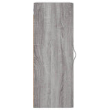 Wall Mounted Cabinet Grey Sonoma 34.5x34x90 cm Engineered Wood 835000