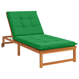 Sunlounger Cushion GEMERT 100% Polyester Green 190 x 80 x 9 cm 947447