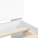 Bed Frame without Mattress with Headboard White 90x190 cm Single 838561