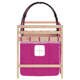 Kids' Loft Bed with Tunnel without Mattress Pink 80x200cm 3206984