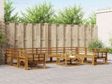 Outdoor Sofa Set 10 pcs Natural Solid Acacia Wood 3367027