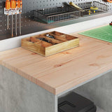 Garage Storage Cabinet Concrete Grey 60x51x85 cm Solid Wood Pine 860547
