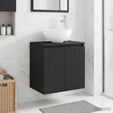 Wall-Mounted Sink Vanity Black 49.5 x 35 x 63 cm 890383