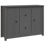 Sideboard Grey 100x35x74 cm Solid Wood Pine 814566