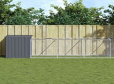 Dog House with Run Anthracite 110x609x110 cm Galvanised Steel 3189080
