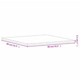 Table Top 80x80x2.5 cm Square Solid Wood Beech 355976