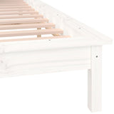LED Bed Frame without Mattress White 120x200 cm Solid Wood 820602