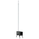 Tent Wood Stove with Chimney and Foldable Legs Black Steel 4005748