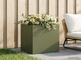 Garden Planter Olive Green 40 x 30 x 50 cm Cold-rolled Steel 8005490