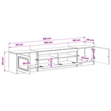 5 Piece LED TV Cabinet Smoked Oak Engineered Wood 3417007