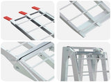 Motorcycle Ramp Folding Silver 180 x 28 x 5 cm Aluminium 42021088