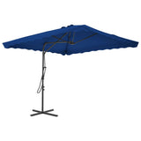 Garden Parasol with Steel Pole Blue 250x250x230 cm 312517