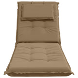 Sunlounger Cushion GEMERT 100% Polyester Taupe 190 x 60 x 9 cm 947540