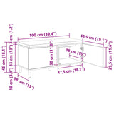 Hall Bench with Cushion with Door Sonoma Oak 100 x 38 x 46 cm 891538