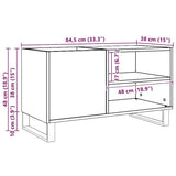 Record Cabinet Artisan Oak 84.5x38x48 cm Engineered Wood 857245