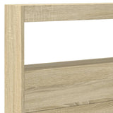 Headboard Cabinet with LED Sonoma Oak 220x17x102 cm 839226