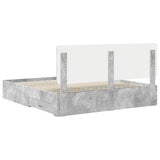 Bed Frame Concrete Grey 180 x 200 cm Engineered Wood 3412752