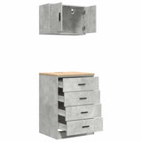 Garage Cabinets 2 pcs Concrete Grey Engineered Wood 3328335