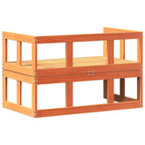 Garden Sofa Bench Extendable Wax Brown Solid Wood Pine 844659