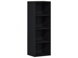 Book Cabinet Black Oak 36 x 30 x 143 cm Engineered Wood 862396