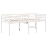 High Sleeper Bed without Mattress White 90x200 cm Solid Wood Pine 3282053