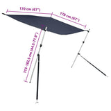 T-Top Shade Extension Set Blue 170x170x cm 3217199