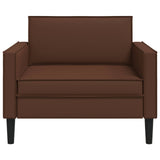 XL Armchair Brown Faux Leather 42043519