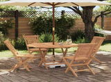 Garden Set 5 pcs Brown Solid Teak Wood 3437359