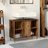 Bathroom Cabinet Old Wood 80 x 33 x 60 cm Engineered Wood 873895