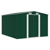 Garden Shed 257x298x178 cm Metal Green 143340