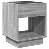 Bedside Table with Infinity LED Grey Sonoma 40x40x50 cm 3284082