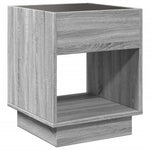 ZNTS Bedside Table with Infinity LED Grey Sonoma 40x40x50 cm 3284082