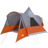 Teepee Tent 8-Person Grey and Orange 720 x 465 x 295 cm 42003998