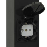 Bollard Lights with Outlet 3 pcs 50 cm Black IP44 4006084
