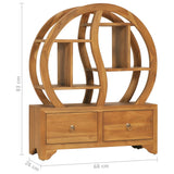 Cabinet with Yin Yang Shelf 68x26x83 cm Solid Teak Wood 320773