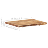 Table Top Solid Acacia Wood 80xx3.8 cm 286330