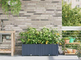 Garden Planter 2 pcs Grey 80 x 40 x 37.5 cm PP 42002868