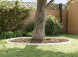 Lawn Edging 50 pcs 103 x 15 cm metal White 8008245
