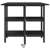 Dinning Table 122 x 80 x 76.5 cm Engineered Wood Black Oak 8006037