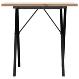 Dining Table X-Frame 80x50x75.5 cm Solid Wood Pine and Steel 3282760