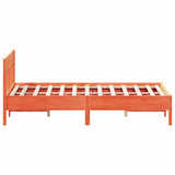 Bed Frame without Mattress Wax Brown 120x200 cm Solid Wood Pine 842653