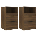 ZNTS Bedside Cabinets 2 pcs Brown Oak Engineered Wood 817044