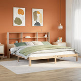 Bookcase Bed without Mattress 200x200cm Solid Wood Pine 3322570