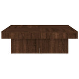 ZNTS Coffee Table Brown Oak 90x90x28 cm Engineered Wood 826637