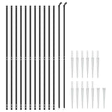 Wire Mesh Fence with Spike Anchors Anthracite 2x25 m 154254
