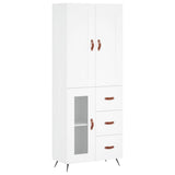 Highboard White 69.5x34x180 cm Engineered Wood 3199913